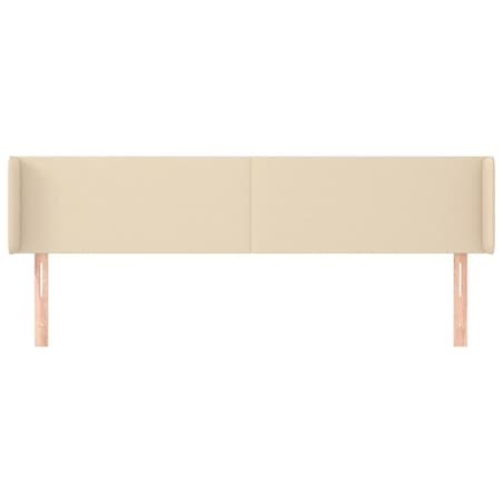 vidaXL Zagłówek uszak, kremowy, 163x16x78/88 cm, tkanina