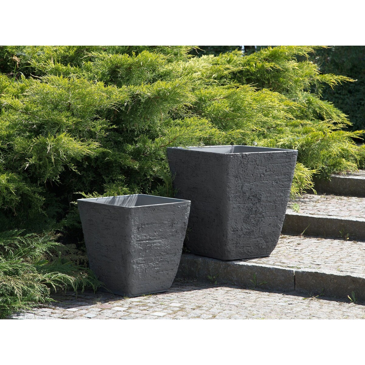 Doniczka 39 x 39 x 43 cm szara DELOS