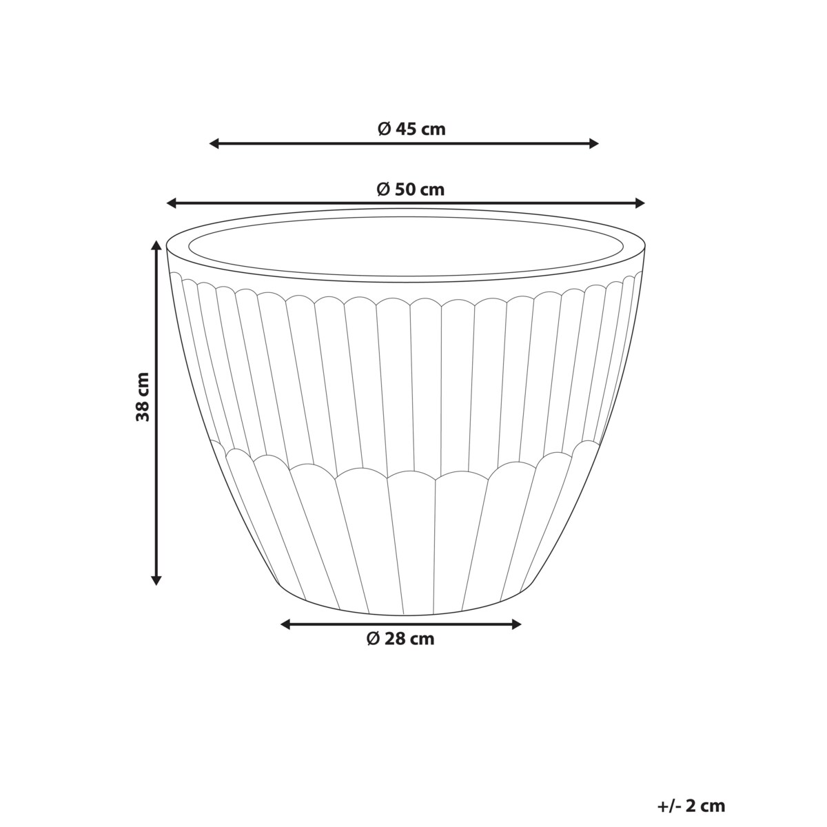 Doniczka z terakoty 50 cm zielona NYSSA