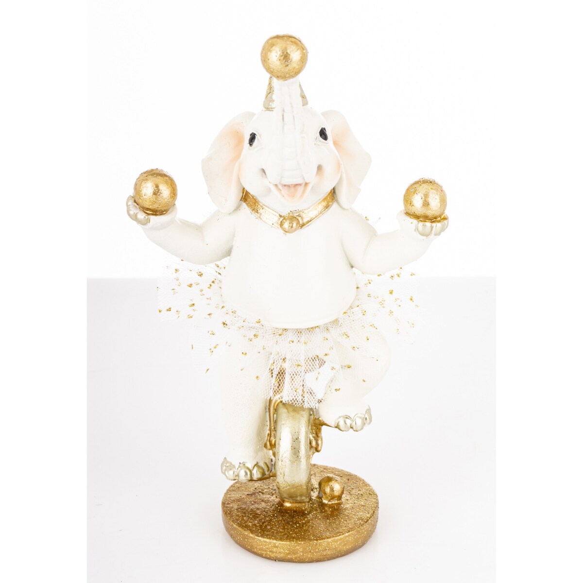 Figurka - słoń na monocyklu 16x9x5,5 cm CIRCO