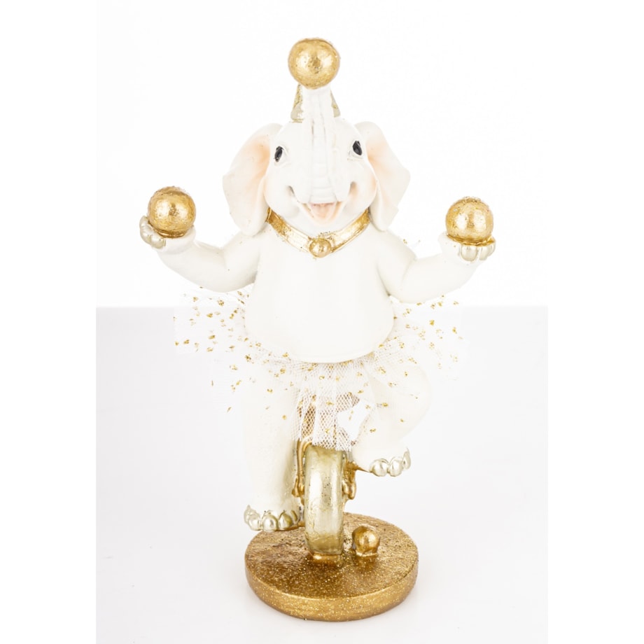 Figurka - słoń na monocyklu 16x9x5,5 cm CIRCO