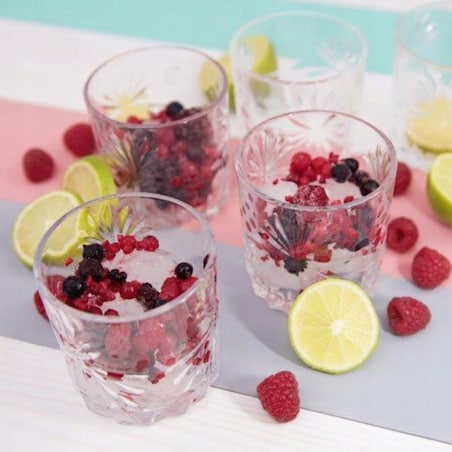 SZKLANKI NISKIE DO NAPOJÓW wzorek 6x 300 ml na imprezę stół drinki soki