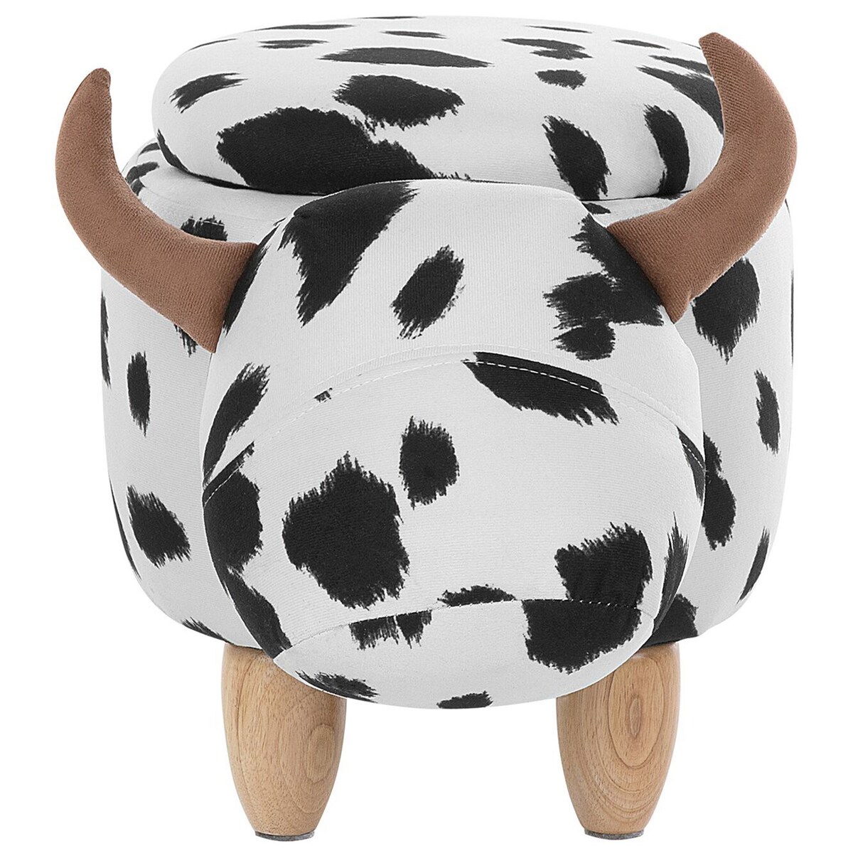 Pufa zwierzak ze schowkiem COW Biały Krowa