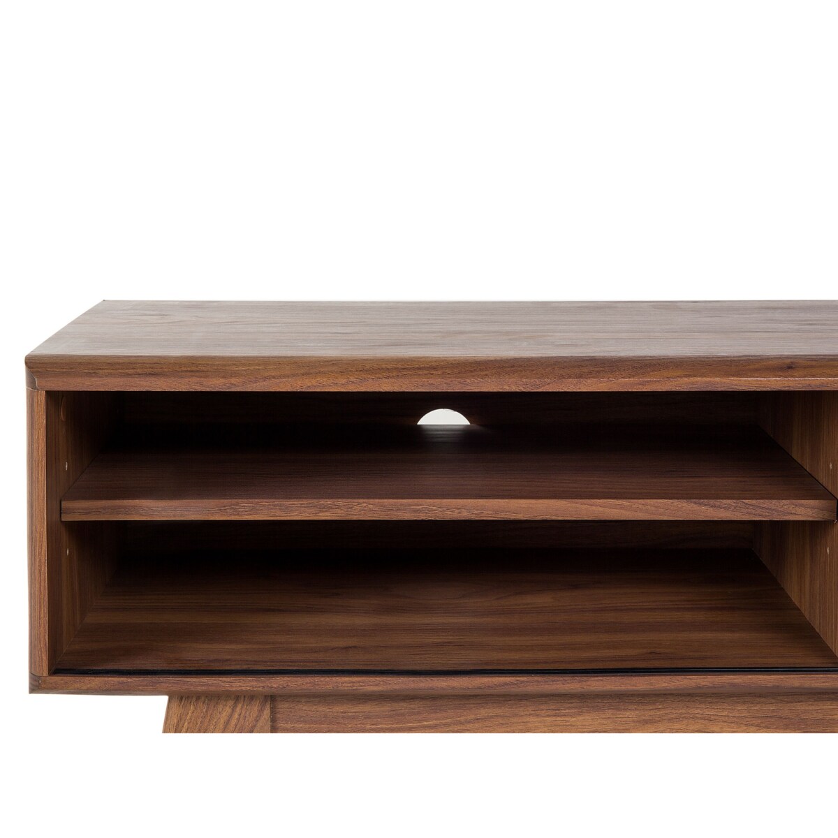 Szafka RTV ciemne drewno z białym BUFFALO