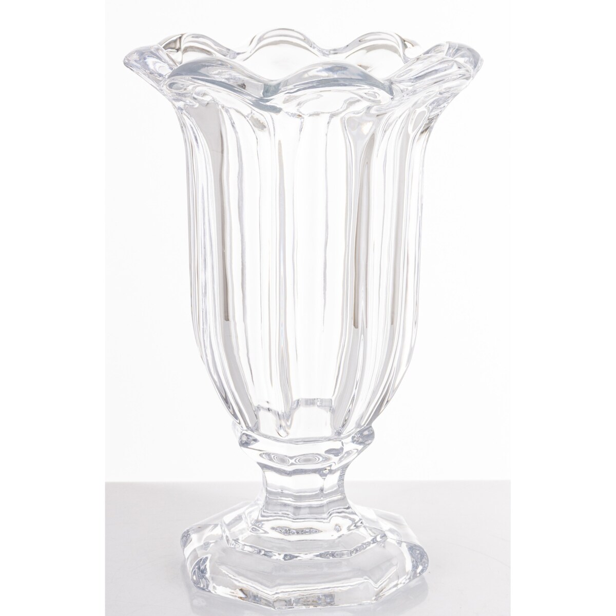 Wazon 32x20x20 cm TAZZA na nóżce transparentny