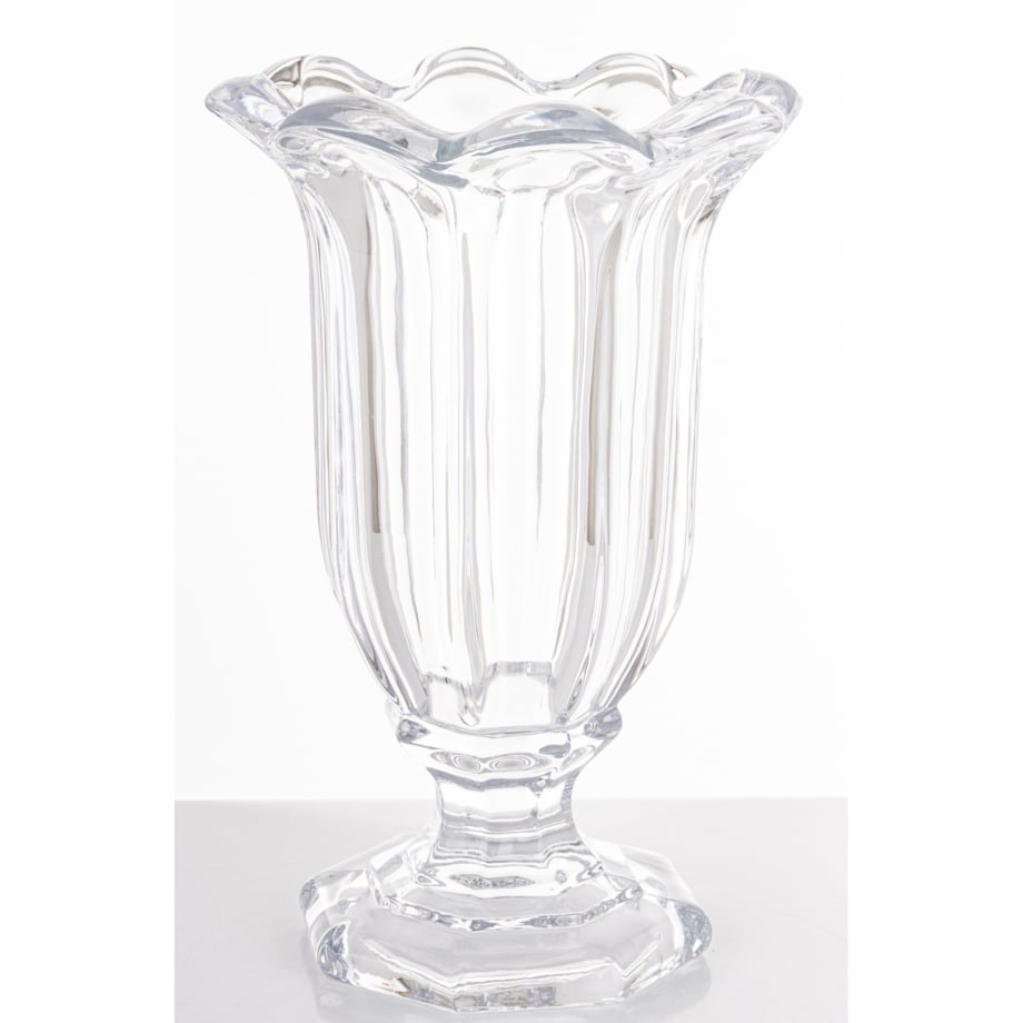 Wazon 32x20x20 cm TAZZA na nóżce transparentny