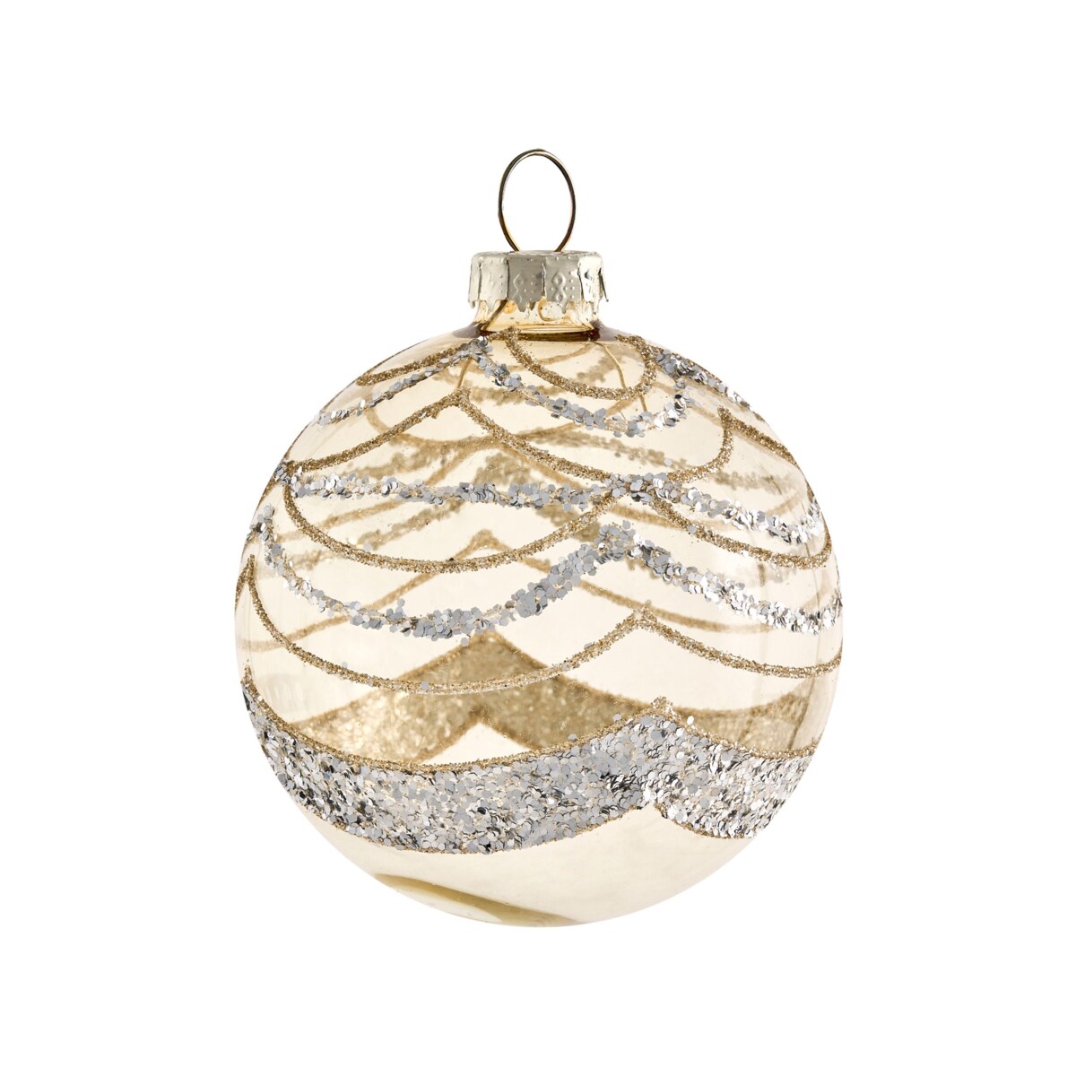 Zestaw 35 bombek BLING Szkło Złoty