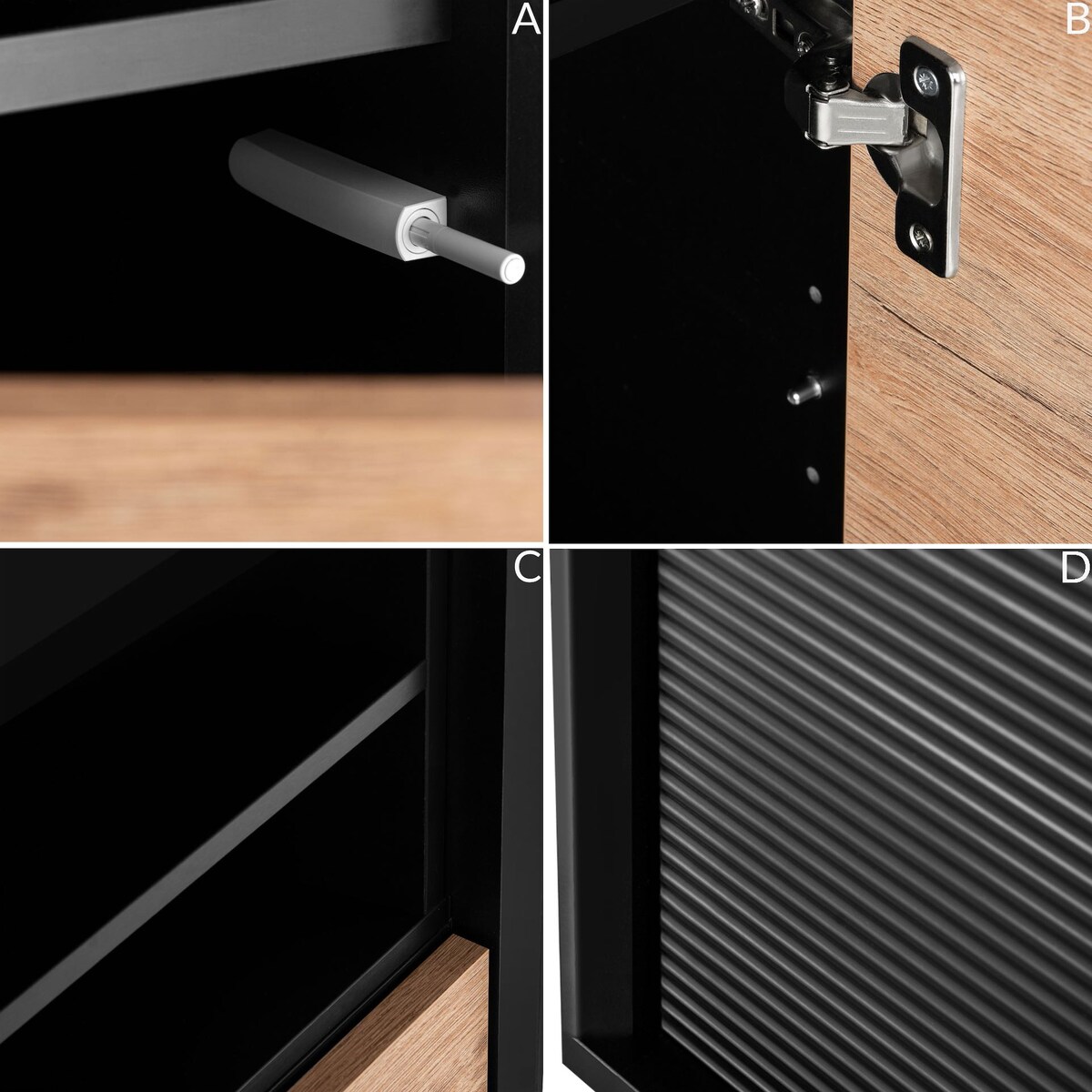 KONSIMO LOFTY Regał loft z ryflowaniem