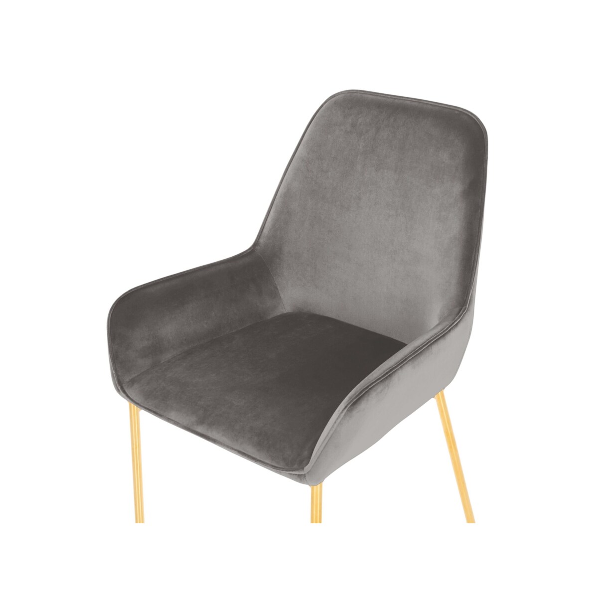 Zestaw 2 krzeseł do jadalni welurowy szary LOVERNA