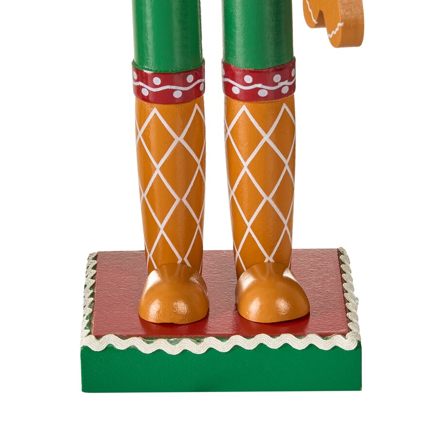 Zestaw 2 figurek dekoracyjnych GRANSJON Dziadek do orzechów 35 cm Pomarańczowy