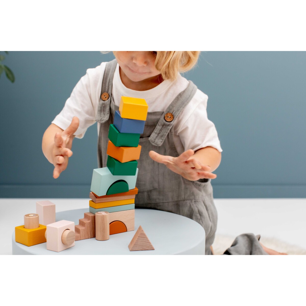 Miasto z drewnianych klocków - 31 elementów