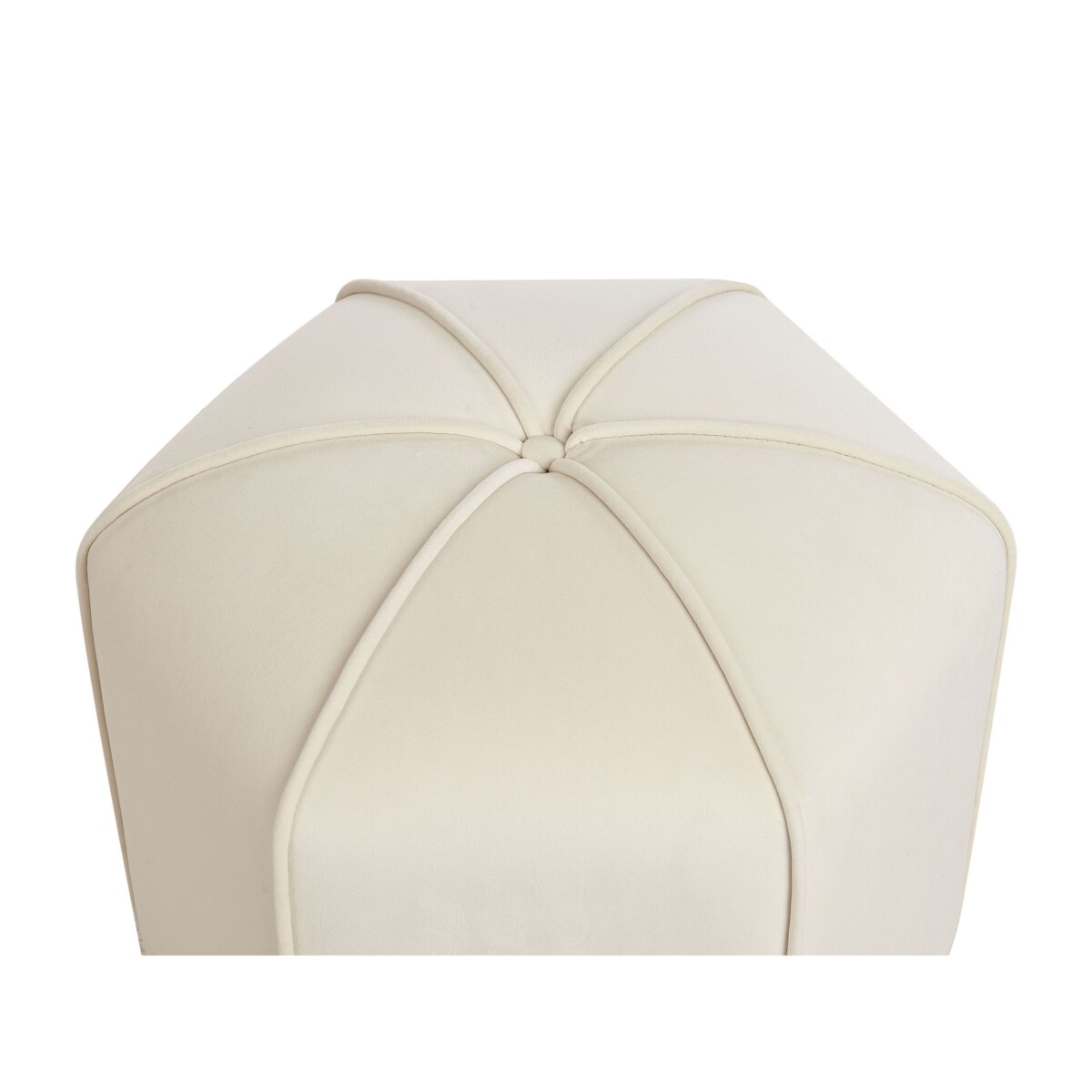 Puf welurowy 45 cm jasnobeżowy WISHEK