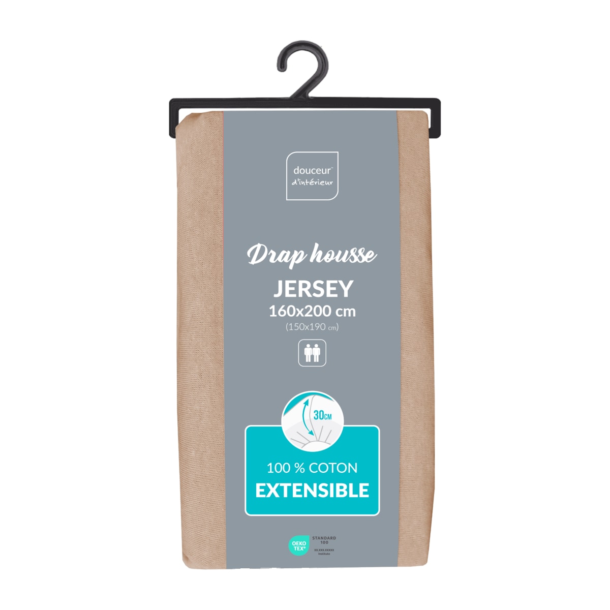 Bawełniane prześcieradło na gumce, 160 x 200 cm