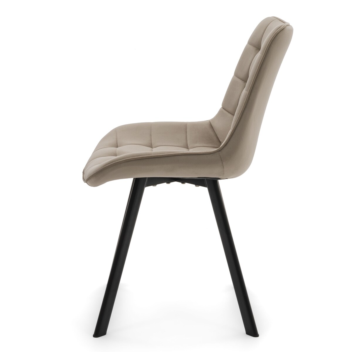 KRZESŁO TAPICEROWANE WELUROWE DO SALONU JADALNI GLAMOUR CIEMNOBEŻOWE TORI