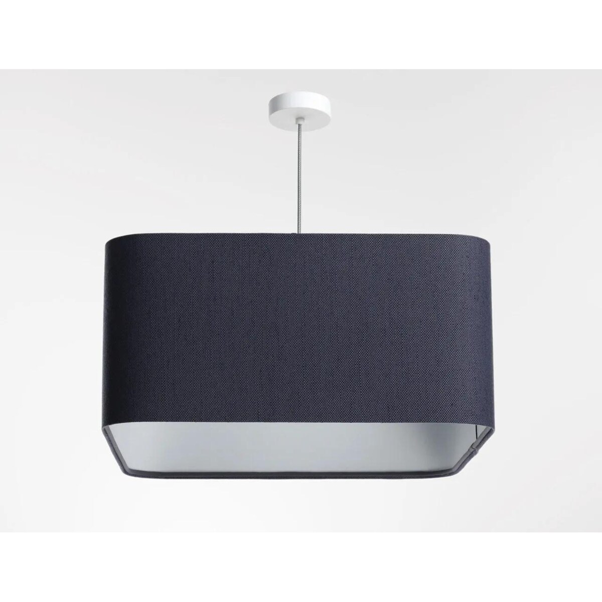 Lampa wisząca KWADRO LEN 004-40w20 granatowa/szara