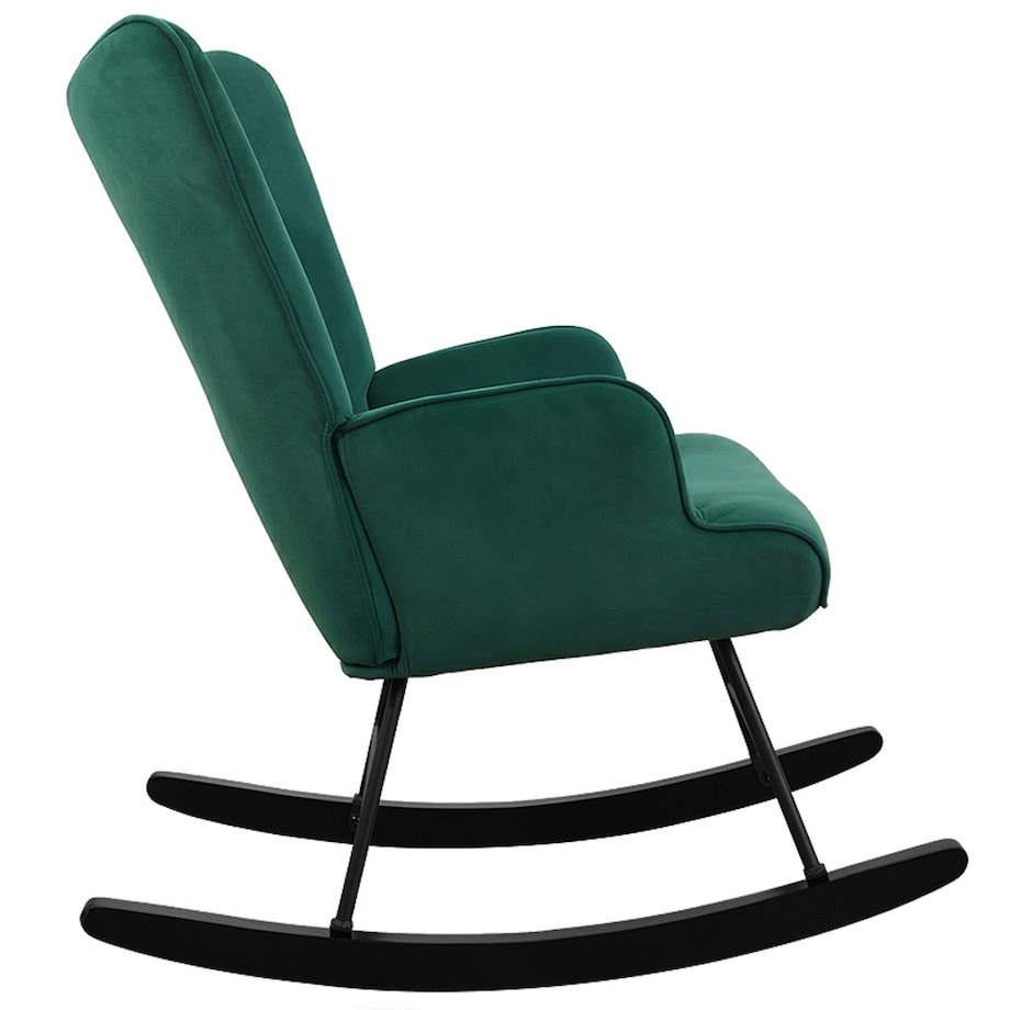 Fotel bujany tapicerowany welur wygodny wypoczynkowy uszak salon zielony