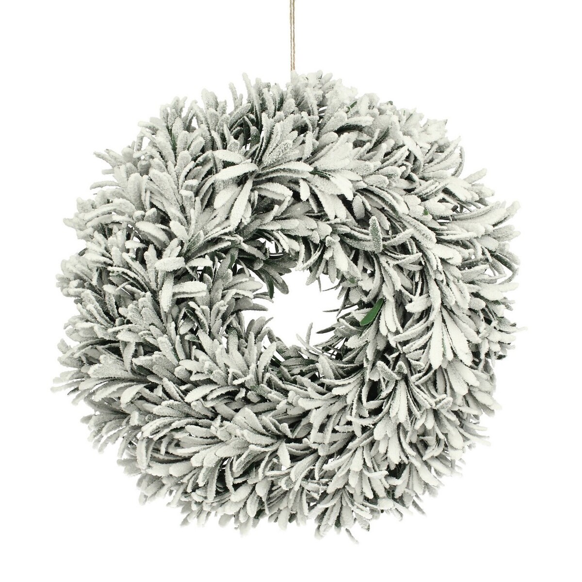 Wianek White Christmas ⌀40cm boże narodzenie, święta, świąteczne, biały-zielony, 40 x 9 cm