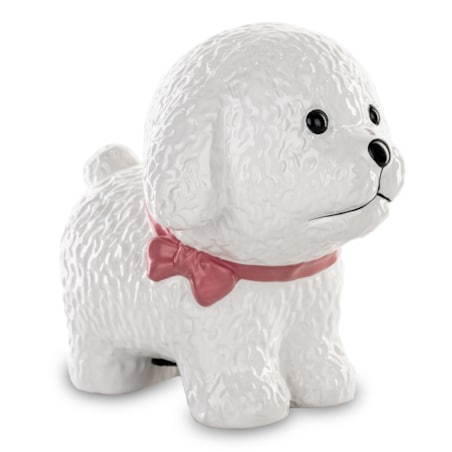 Skarbonka ceramiczna - 12,5x10x3,5 cm piesek LADY