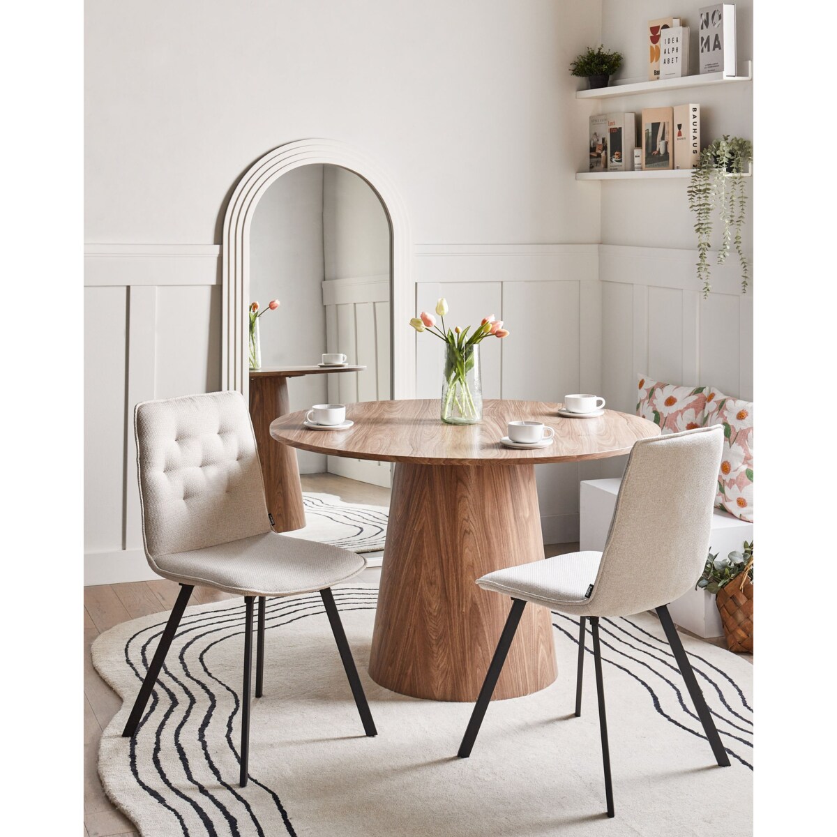 Zestaw 2 krzeseł do jadalni CARVER Beżowy