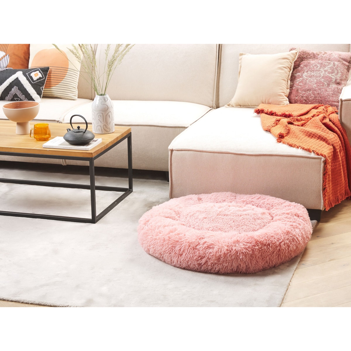 Legowisko 80 x 80 cm różowe KULU