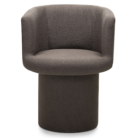 Fotel obrotowy, bouclé, ciemnobrązowy Haco