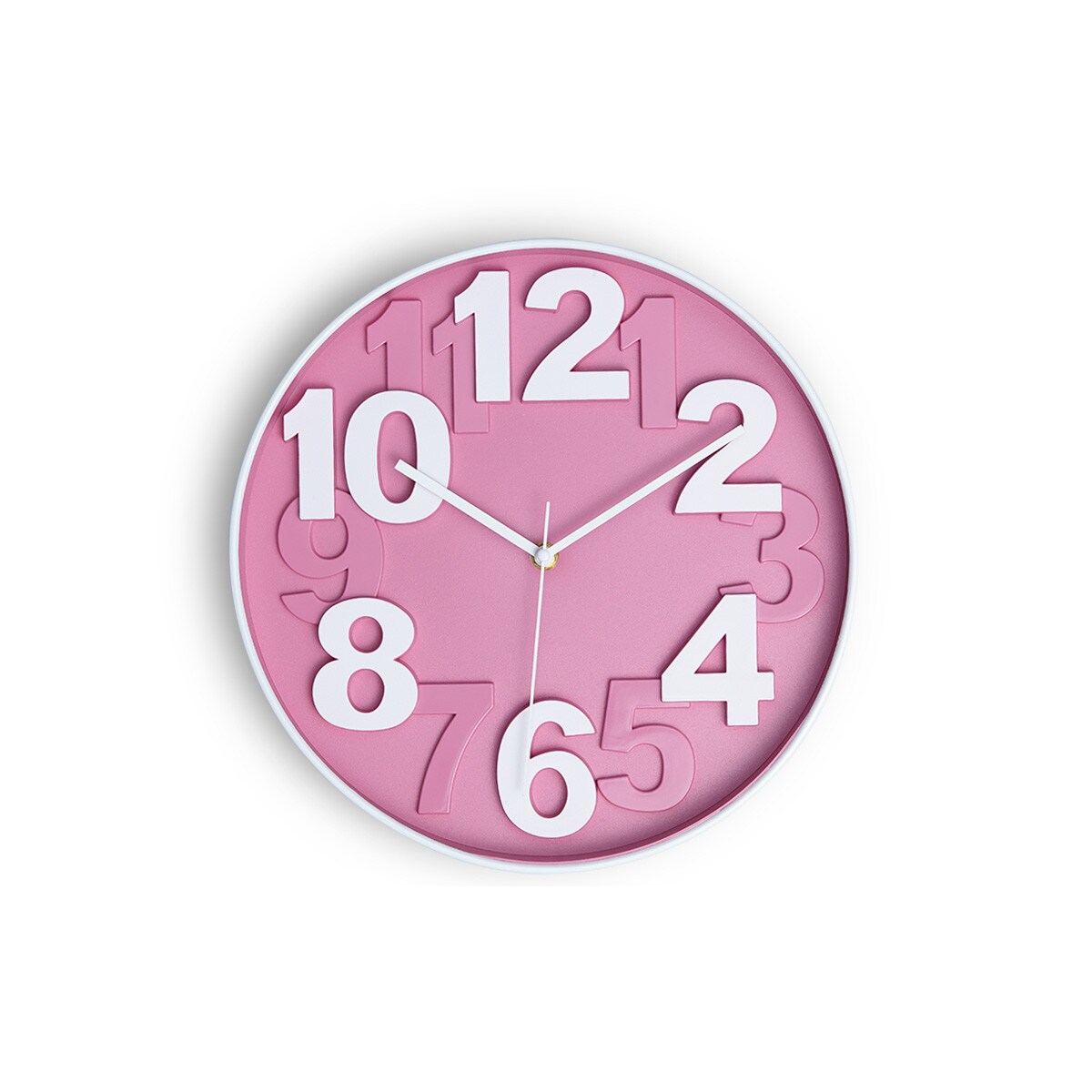 Konsimo TEMPO Zegar, różowy/biały