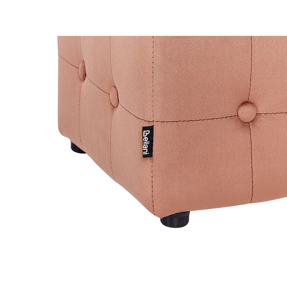 Puf welurowy 36 x 36 x 39 cm brzoskwiniowy WISCONSIN