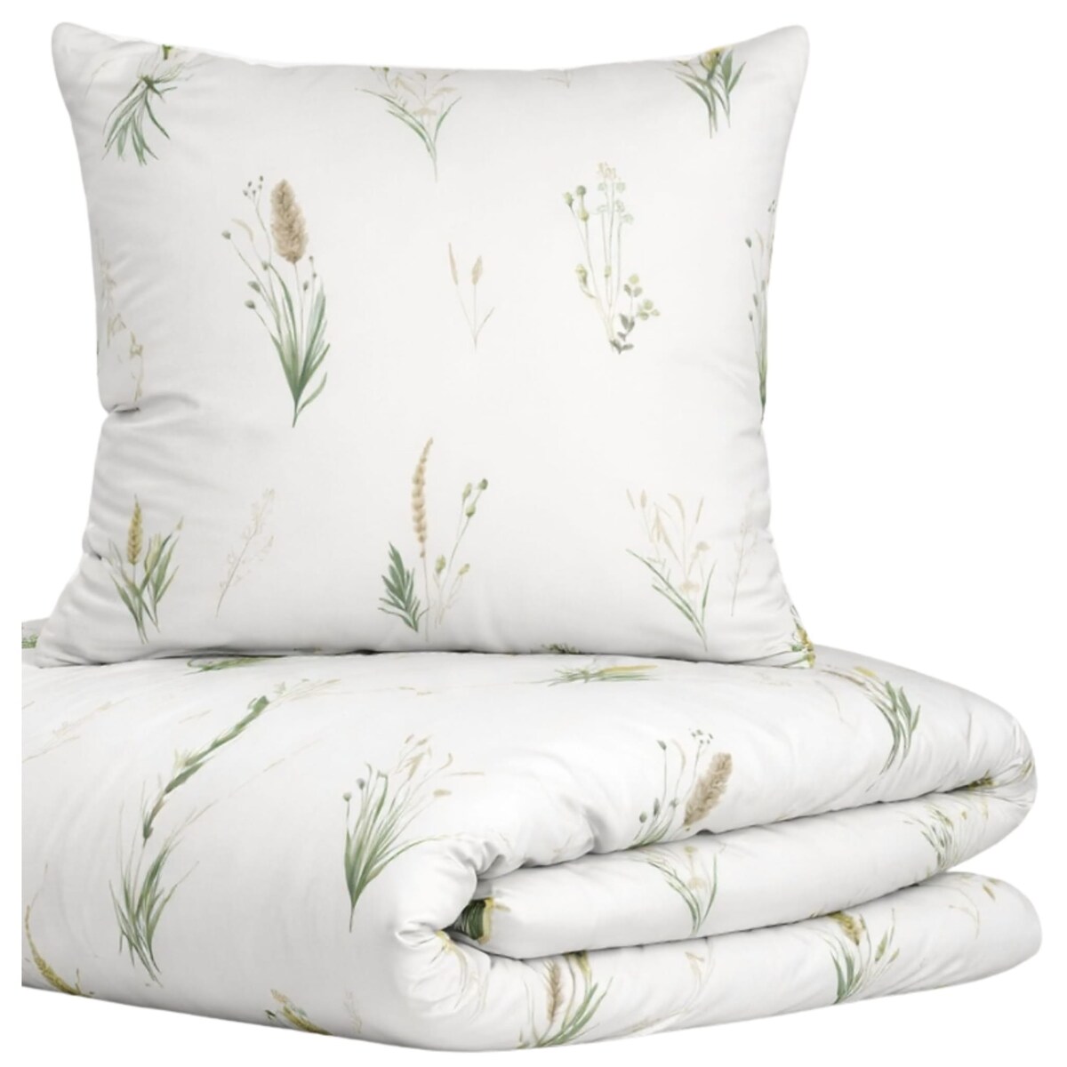 Pościel bawełniana 160x200 cm Kłosy Polne Białe wiosna