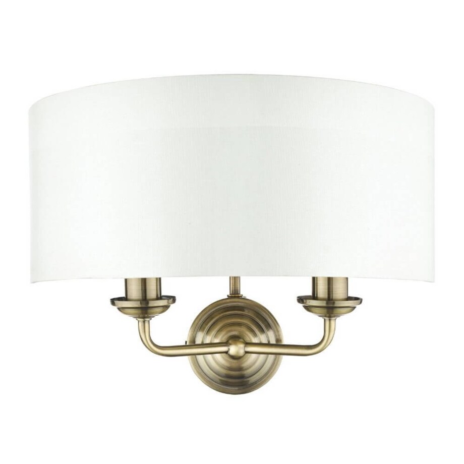 Oprawa ścienna Sorrento LA3727850-Q Laura Ashley do sypialni biała nikiel