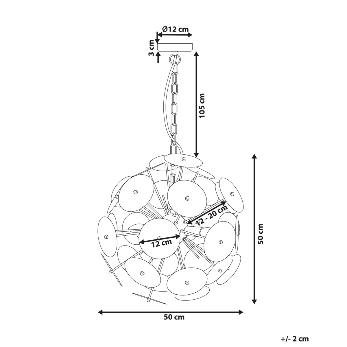 Lampa wisząca metalowa miedziana ZAMBEZI