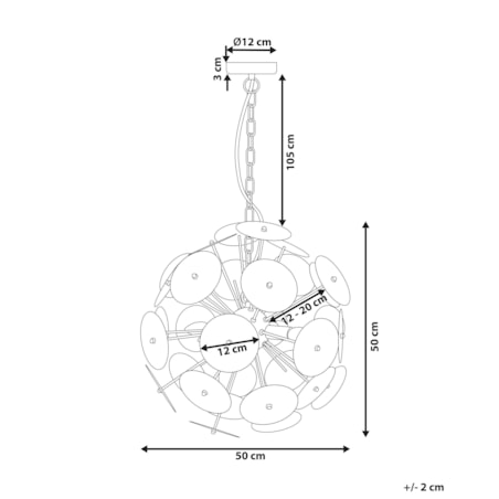 Lampa wisząca metalowa miedziana ZAMBEZI