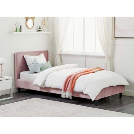 Wymienne obicie do łóżka 90 x 200 cm różowe FITOU