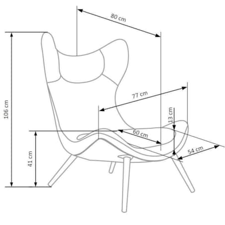 FOTEL WYPOCZYNKOWY Latina SZARY metalowa podstawa