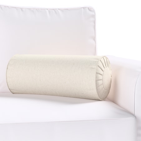 Poduszka wałek z zakładkami, melanż szaro-beżowy, Ø20 x 50 cm, Loneta