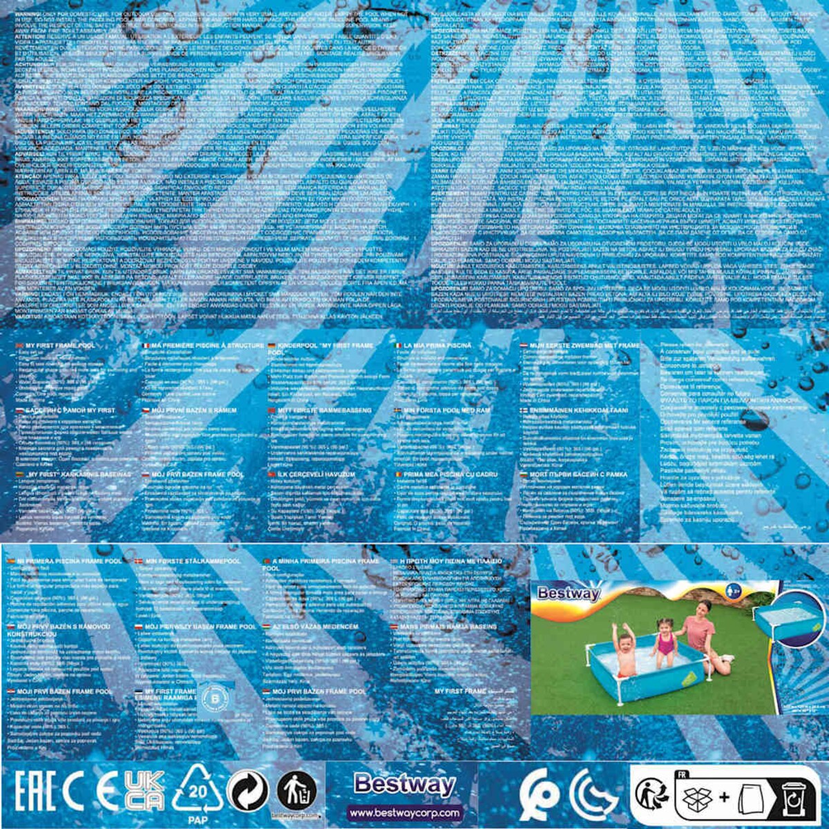 Bestway Basen My First Frame, 122 x 122 x 30,5 cm