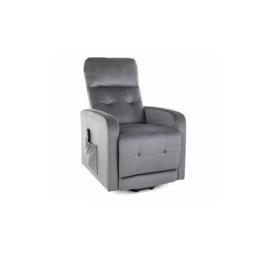 Fotel rozkładany OTUS II VELVET szary