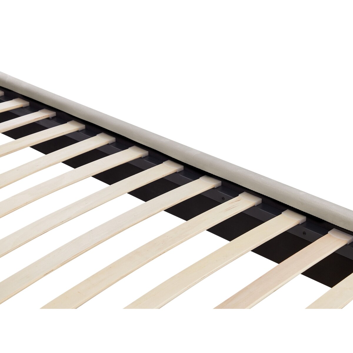 Łóżko welurowe 180 x 200 cm szare LUNAN