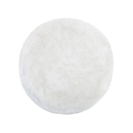 Dywan shaggy okrągły ⌀ 140 cm biały CIDE
