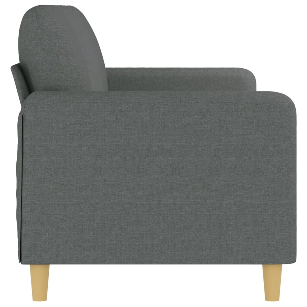 vidaXL Sofa 3-osobowa, ciemnoszara, 180 cm, tapicerowana tkaniną