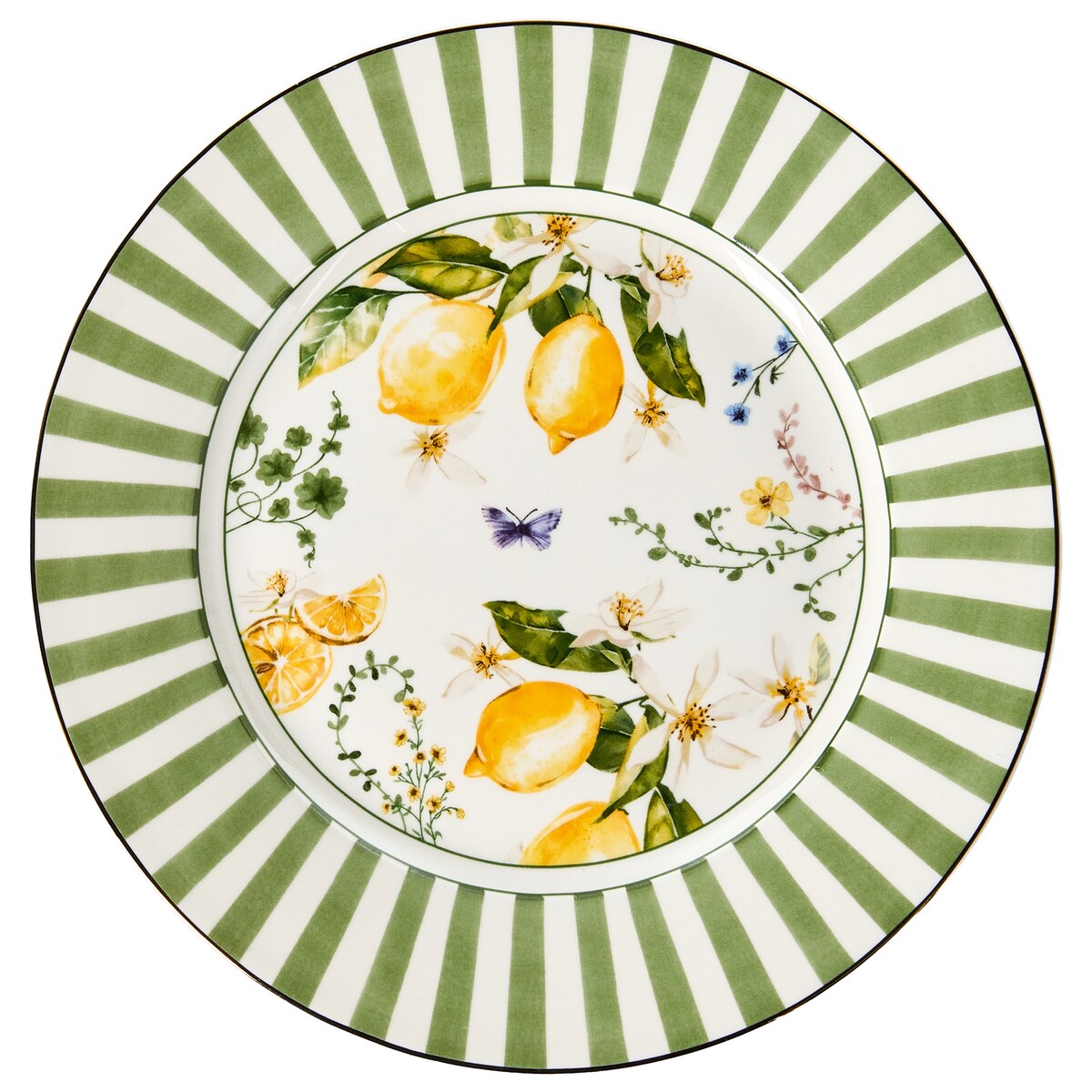 Zastawa stołowa 20-częściowa LEMONGRASS Porcelana Biały/zielony