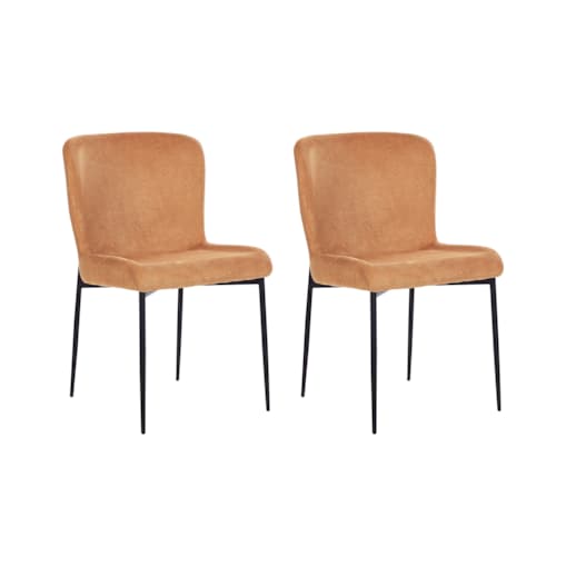 Zestaw 2 krzeseł do jadalni pomarańczowy ADA