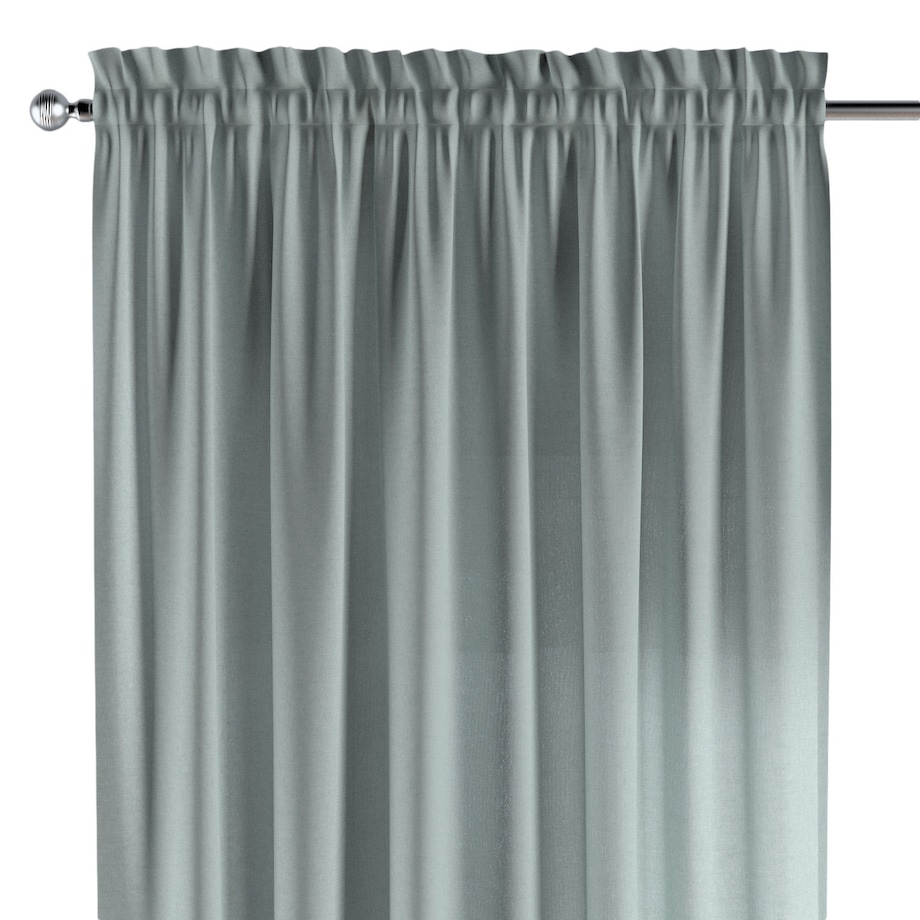 Zasłona na kanale z grzywką 1 szt. 130x245 zielony melanż