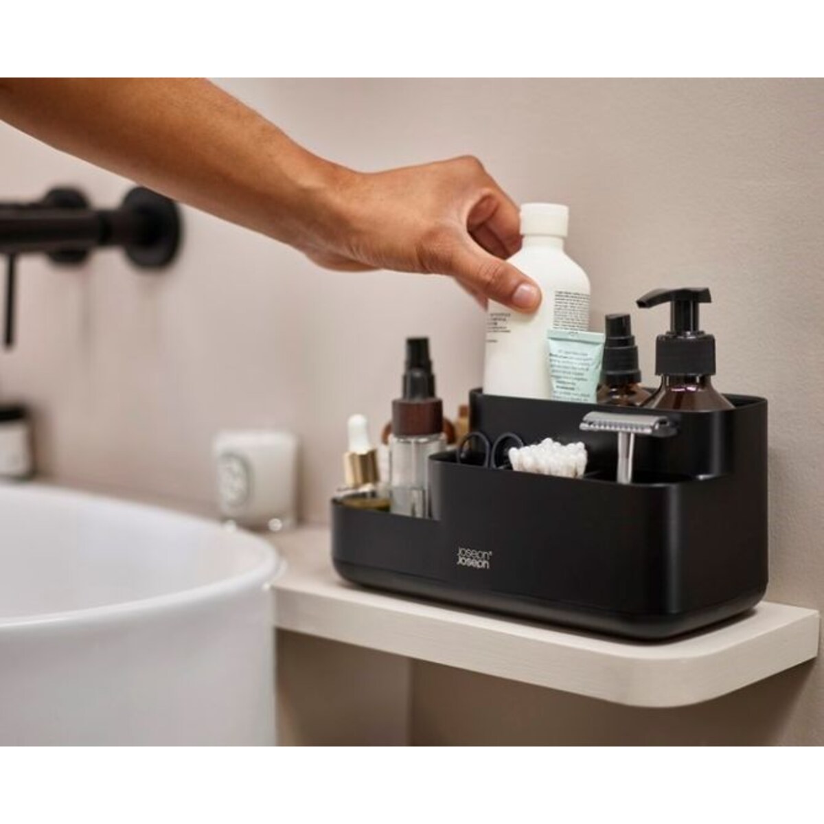 Pojemnik łazienkowy (czarny) EasyStore Joseph Joseph