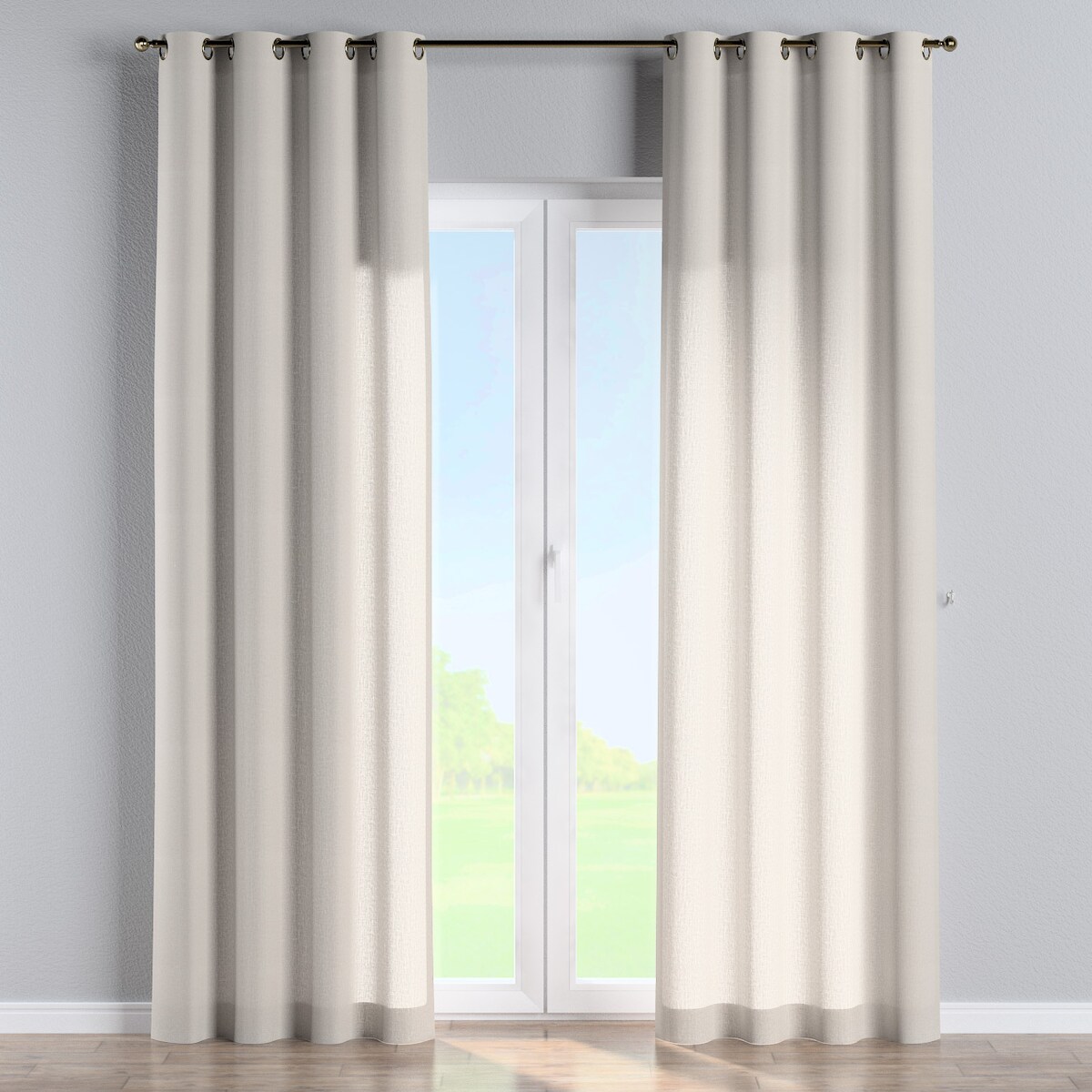 Zasłona na kółkach 1 szt. 130x260 szaro-beżowy