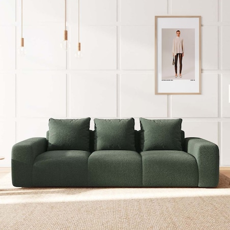 Monce Sofa 3 osobowa ciemnozielona
