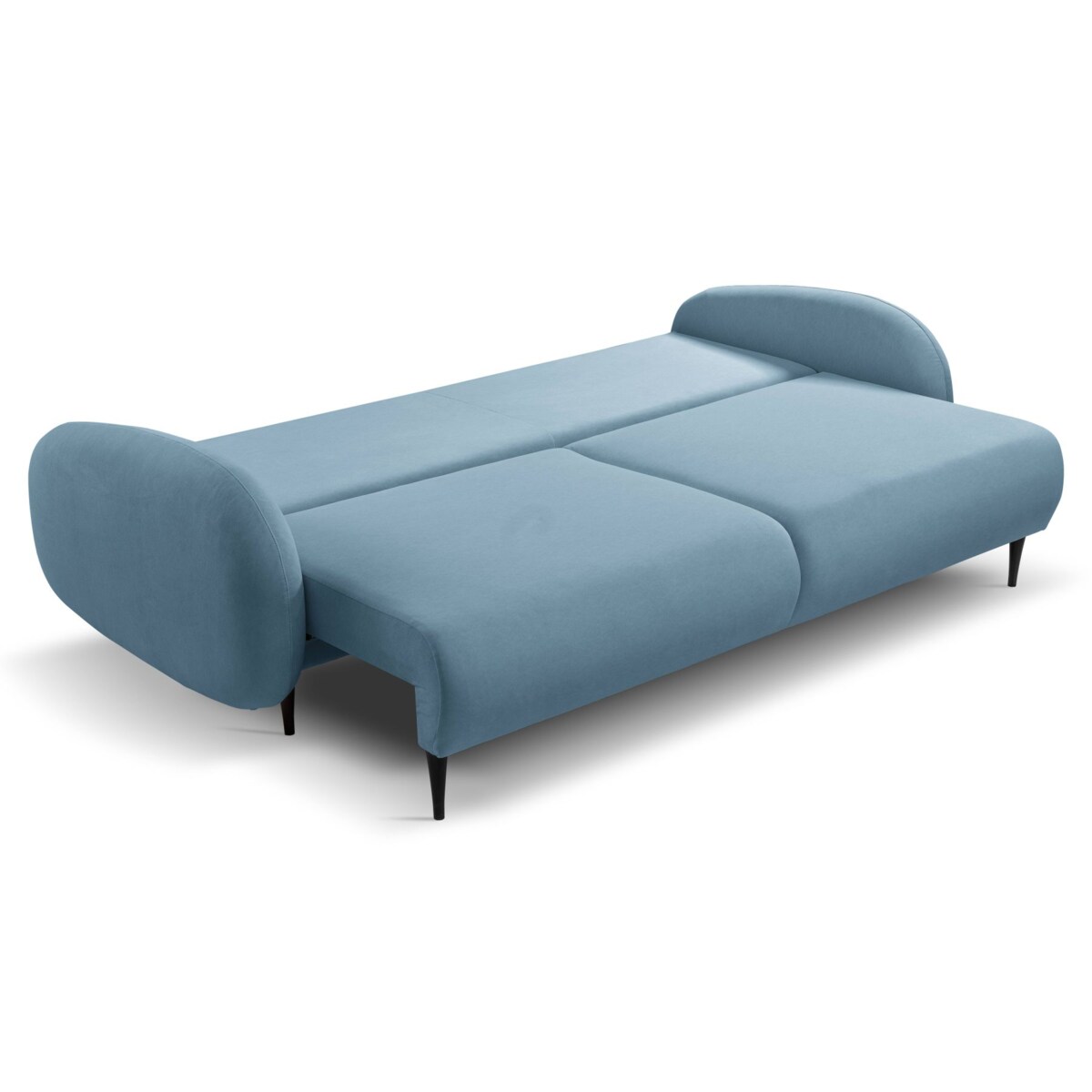 Nowoczesna sofa z funkcją spania SOFTI - Niebieska
