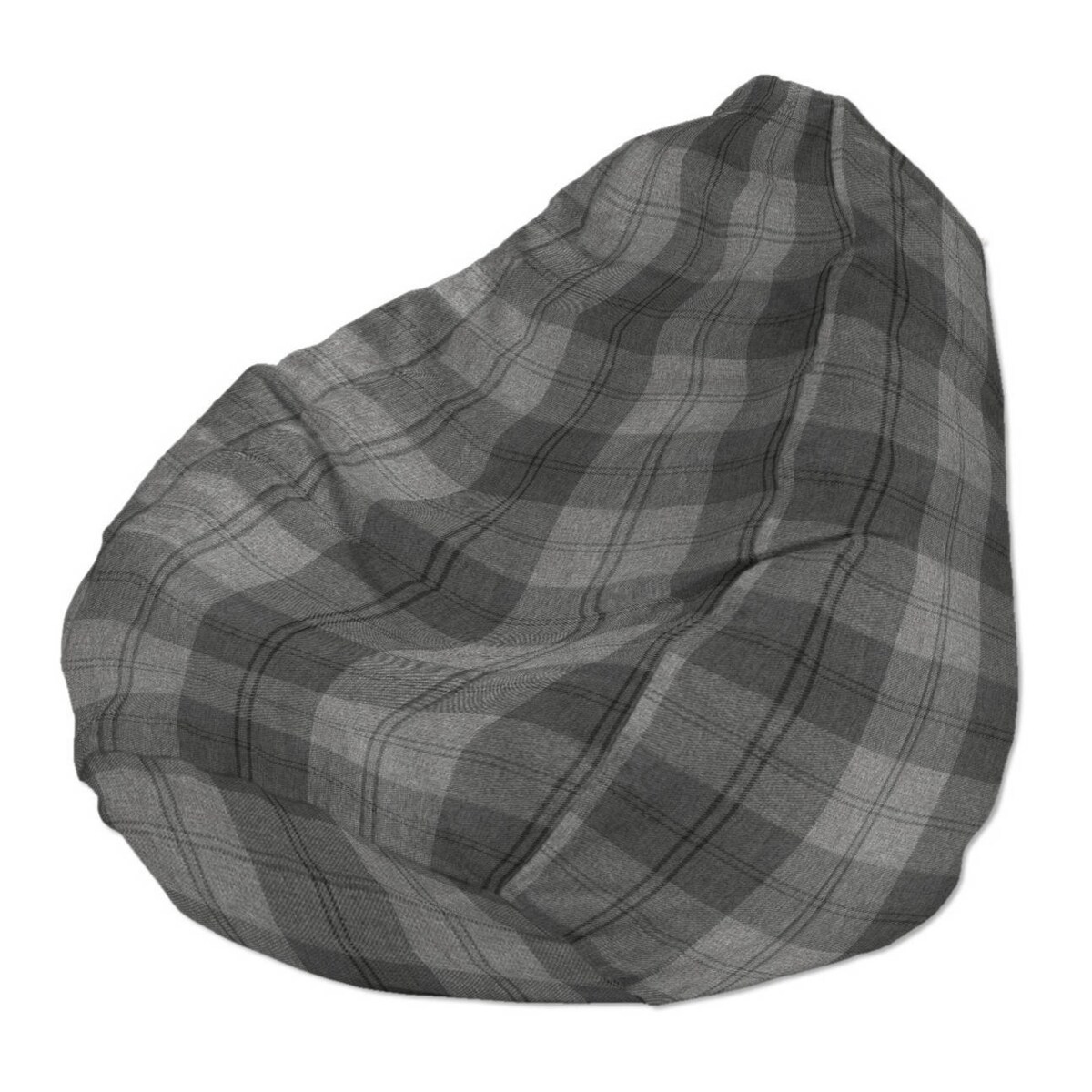 Worek do siedzenia, krata szaro-grafitowa, Ø60 x 105 cm, Edinburgh