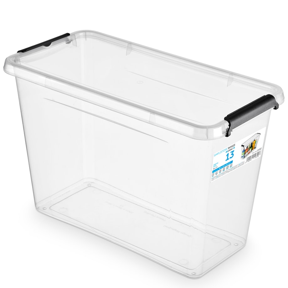 Pojemnik Plastikowy Pudełko Z Pokrywą Do Przechowywania Box Organizer 13L