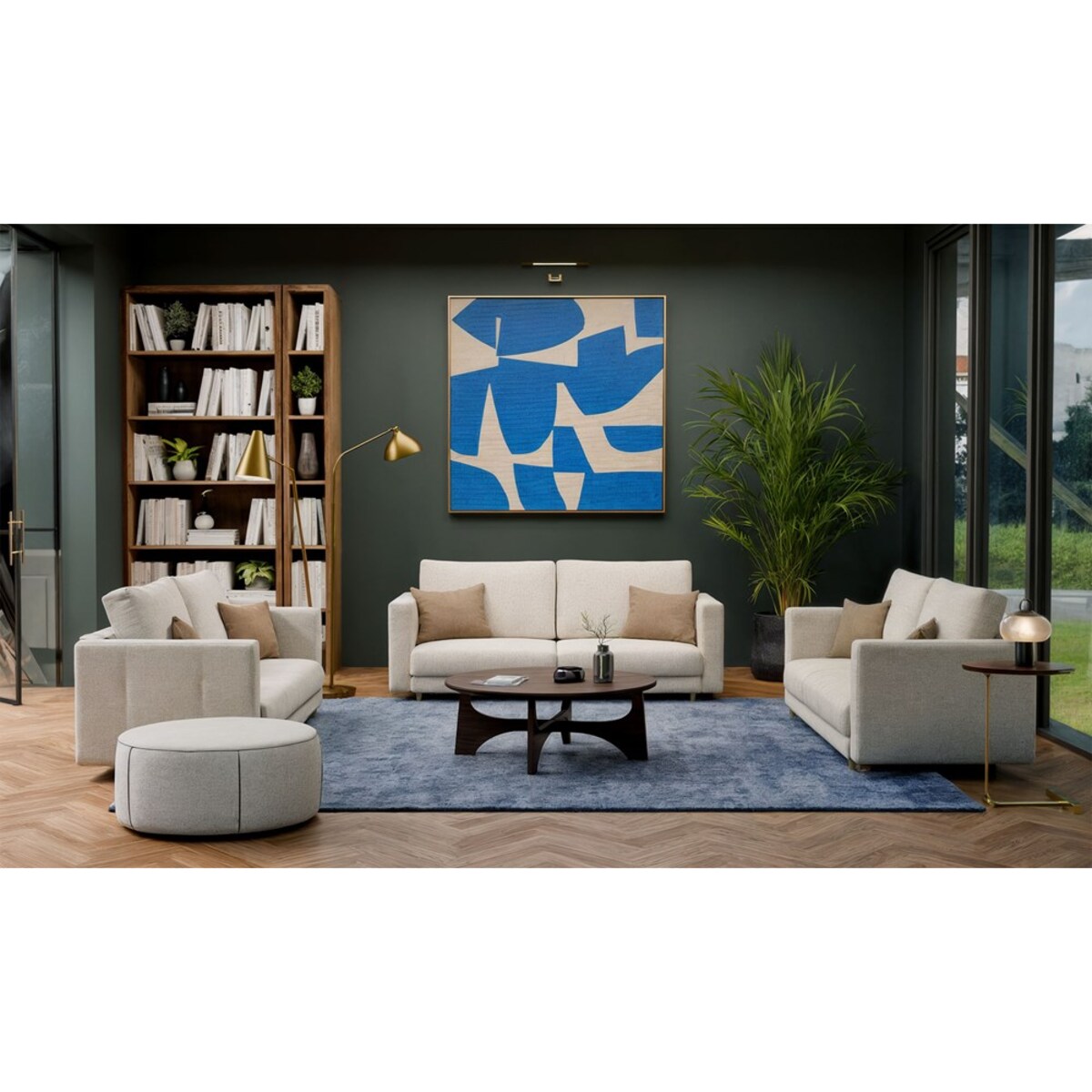 SOFA LINA 3-OSOBOWA Z FUNKCJĄ SPANIA BEŻOWA DO SALONU DO POKOJU