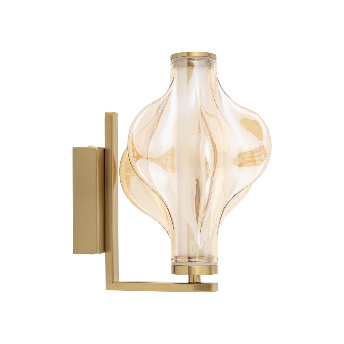 Kinkiet ścienny LED TK Lighting ELVA BRASS 8W 1032 lm 3000K mosiężny nowoczesny bursztynowy IP20 18218